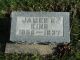 James E. King (1865-1937) headstone